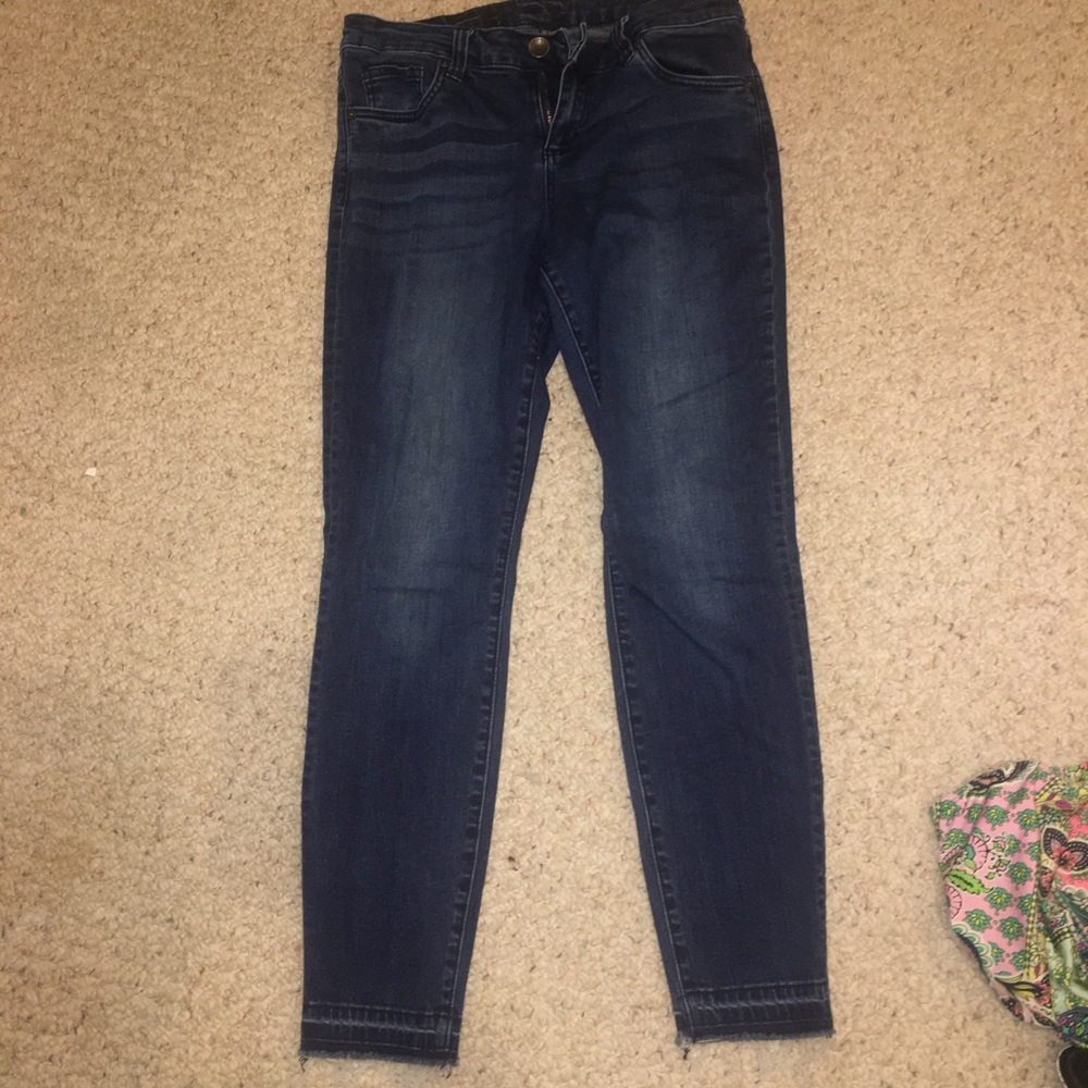 Kut raw hem ankle skinny jean
